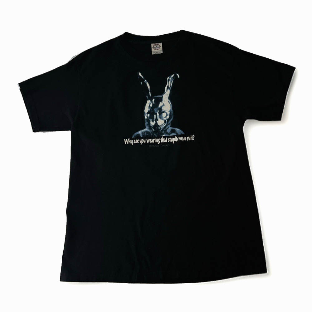 VTG 2001 Donnie Darko Movie Promo T Shirt Frank The Rabbit Stupid Man Suit M